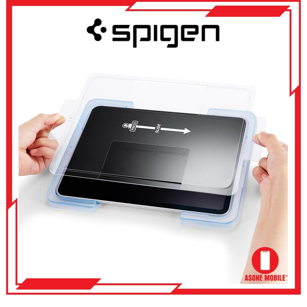 Spigen iPad Air 10.9" Pelindung Skrin EZ FIT GLAS.tR Skrin Kaca Terbaja