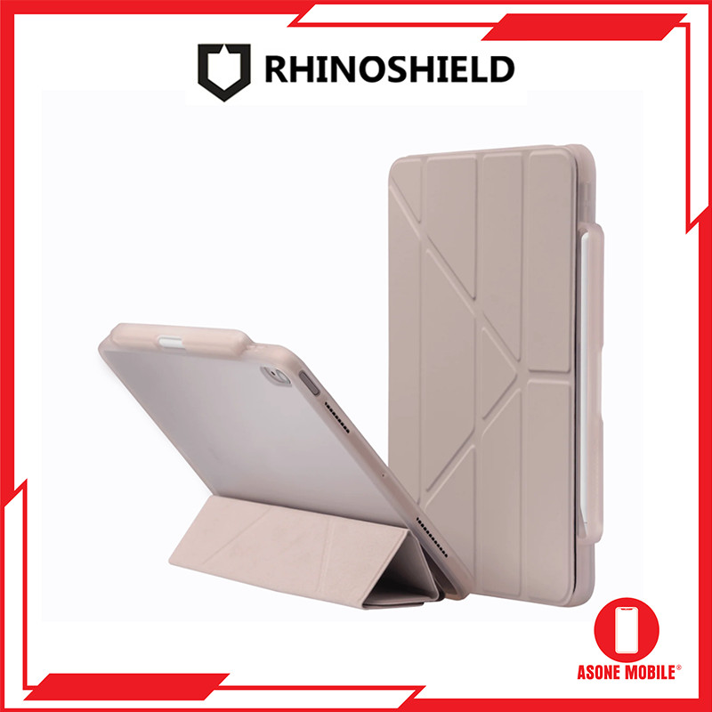 RHINOSHIELD iPad Case for iPad Air 4th / 5th Gen (10.9 inch) Shockproof Protective Case for iPad Flip Case Grey & Pink
