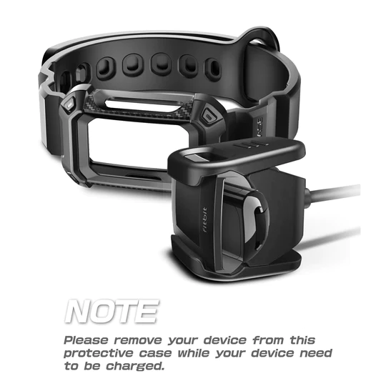 SUPCASE Fitbit Charge 5 Unicorn Beetle PRO Rugged Case and Band-Black