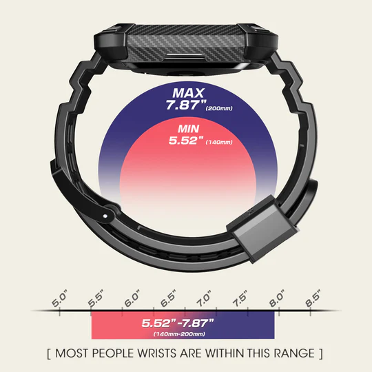 SUPCASE Fitbit Versa 4/Fitbit Versa 3/Fitbit Sense (2020)Unicorn Beetle Pro Rugged Case-Black