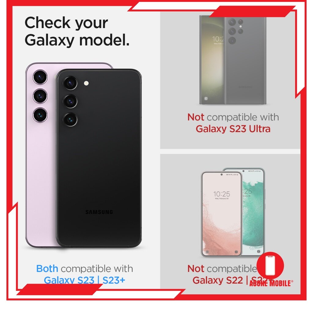 Spigen Galaxy S23 Plus/S23 Pelindung Lensa Kamera EZ Fit Optik Pro (2 Pek)