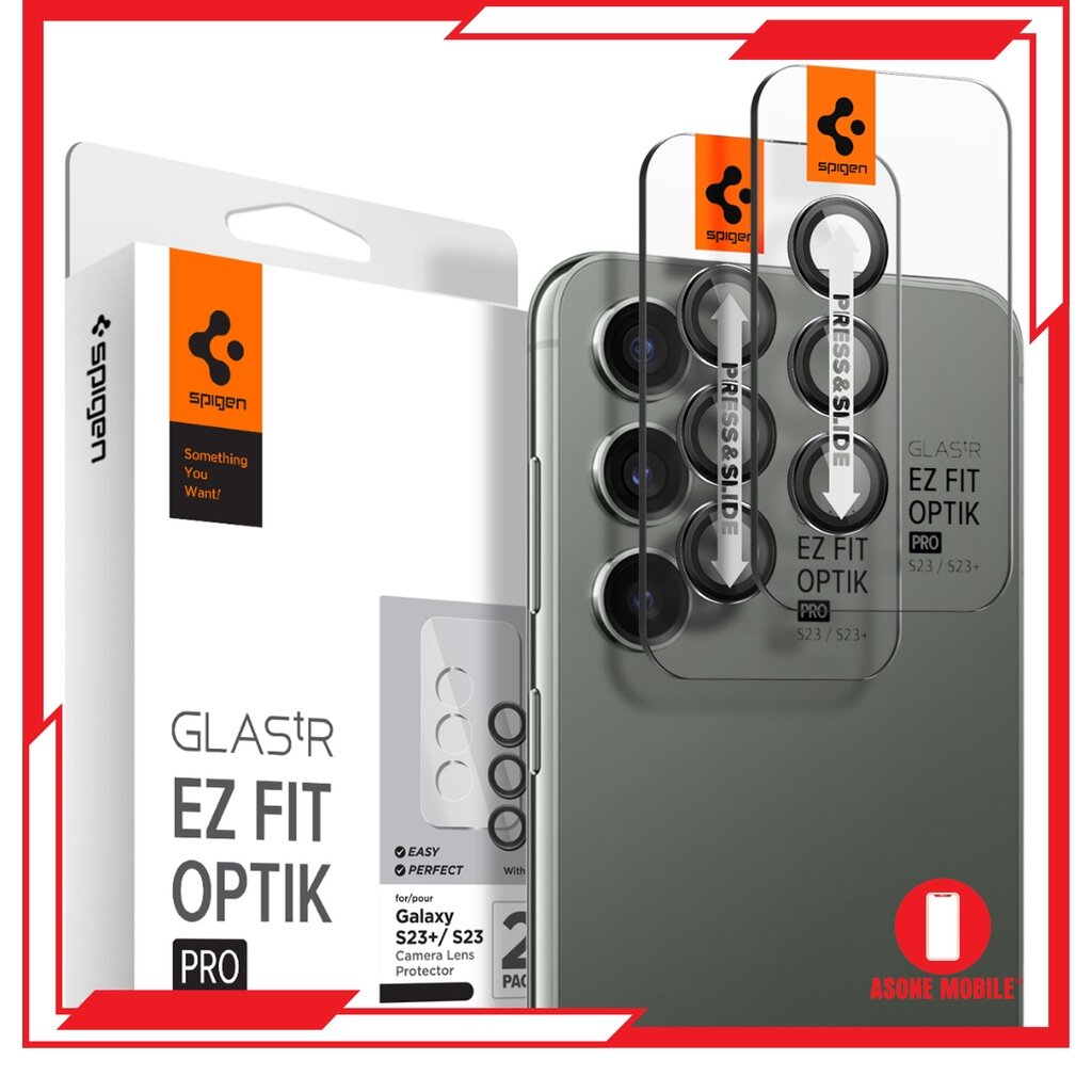 Spigen Galaxy S23 Plus/S23 Pelindung Lensa Kamera EZ Fit Optik Pro (2 Pek)