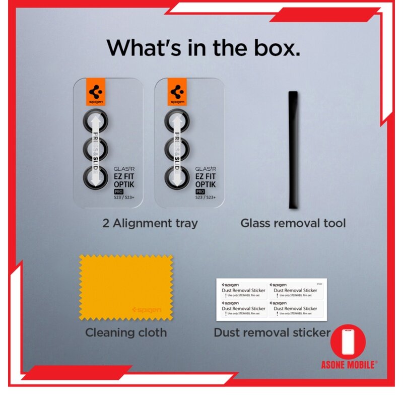 Spigen Galaxy S23 Plus/S23 Pelindung Lensa Kamera EZ Fit Optik Pro (2 Pek)