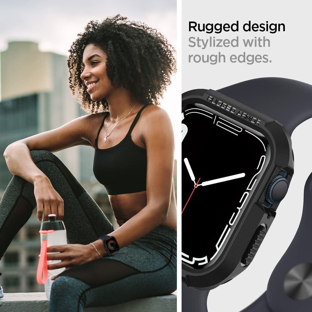 Jam Tangan Spigen Siri 8/SE 2/7/SE/6/5/4 Sarung Sarung Sarung Jam Tangan Perisai Lasak (45mm/44mm)