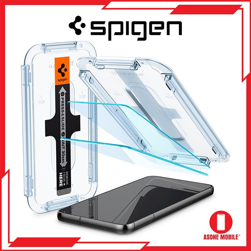 Spigen Samsung Galaxy S23 / S23+ Glas.tR EZ Fit 9H Pelindung Skrin Kaca Terbaja Kekerasan (2 Pek)