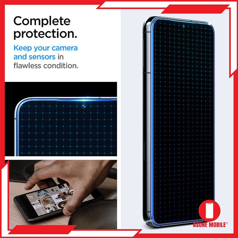 Spigen Samsung Galaxy S23 / S23+ Glas.tR EZ Fit 9H Pelindung Skrin Kaca Terbaja Kekerasan (2 Pek)