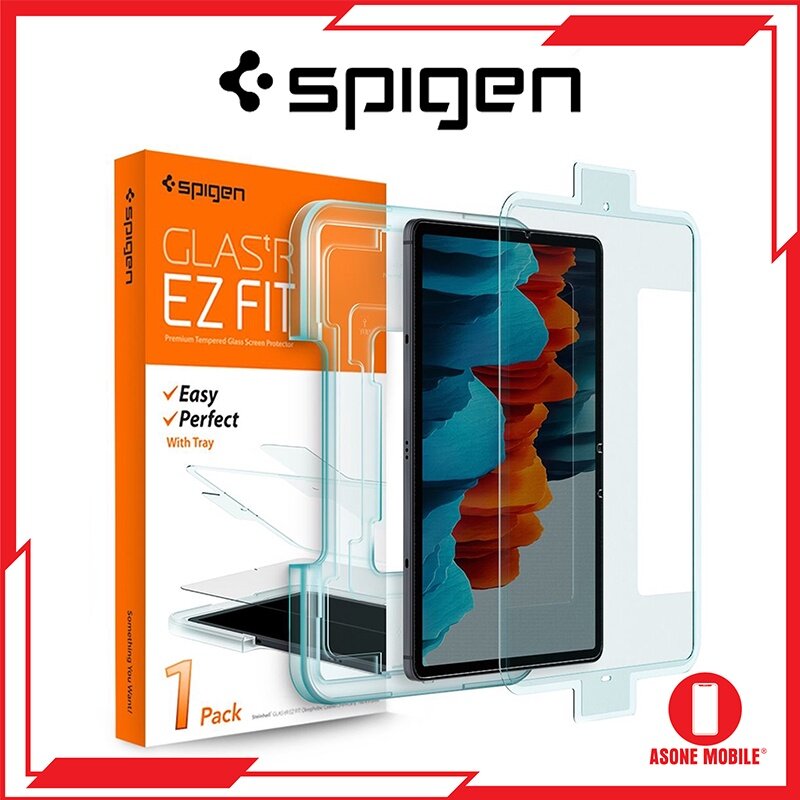 Spigen Galaxy Tab S8 EZ FIT GLAS.tR Kaca Terbaja Galaxy Tab S7 dengan Kit Pemasangan