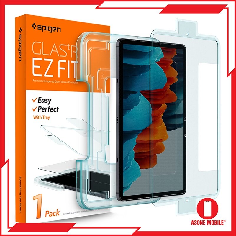 Spigen Galaxy Tab S8 EZ FIT GLAS.tR Kaca Terbaja Galaxy Tab S7 dengan Kit Pemasangan