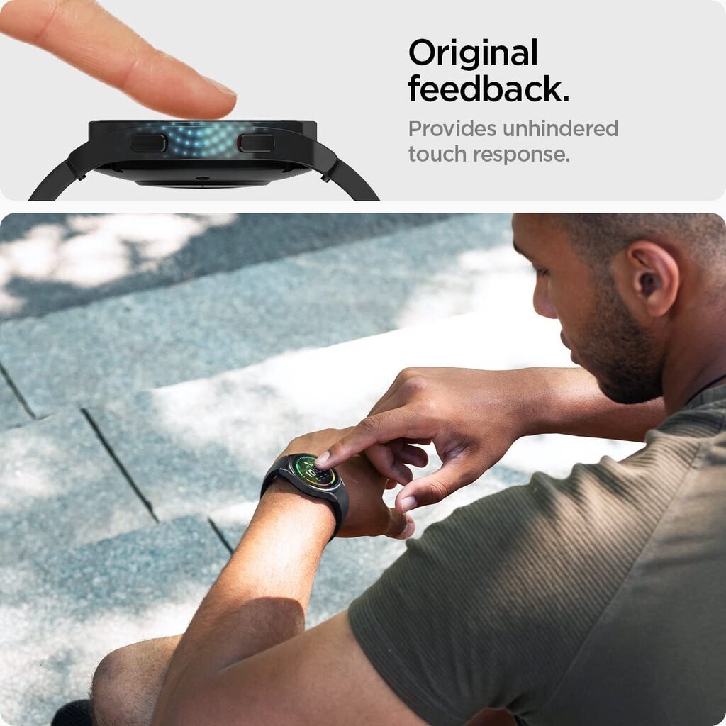 Spigen Galaxy Watch 5 Pro Screen Protector Galaxy Watch Tempered Glass EZ FIT GLAS.tR (2 Pack/45mm)