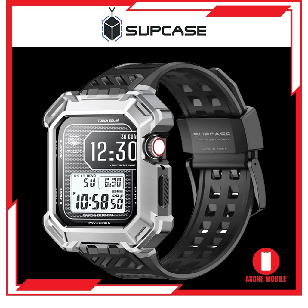 Unicorn Beetle PRO XT Sarung Jalur Jam Tangan Logam Lasak 44mm/45mm-Perak Serasi Untuk Jam Tangan Siri 4 / 5 / 6 / 7/8