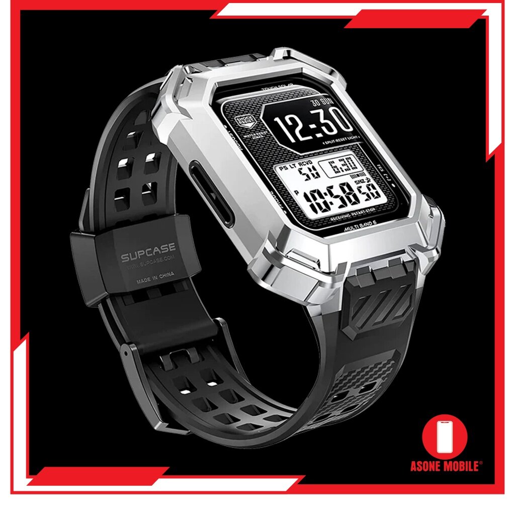 Unicorn Beetle PRO XT Sarung Jalur Jam Tangan Logam Lasak 44mm/45mm-Perak Serasi Untuk Jam Tangan Siri 4 / 5 / 6 / 7/8