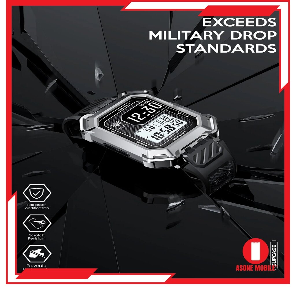 Unicorn Beetle PRO XT Sarung Jalur Jam Tangan Logam Lasak 44mm/45mm-Perak Serasi Untuk Jam Tangan Siri 4 / 5 / 6 / 7/8