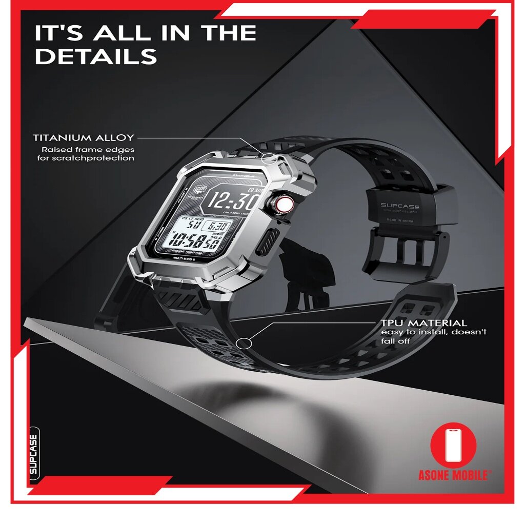 Unicorn Beetle PRO XT Sarung Jalur Jam Tangan Logam Lasak 44mm/45mm-Perak Serasi Untuk Jam Tangan Siri 4 / 5 / 6 / 7/8