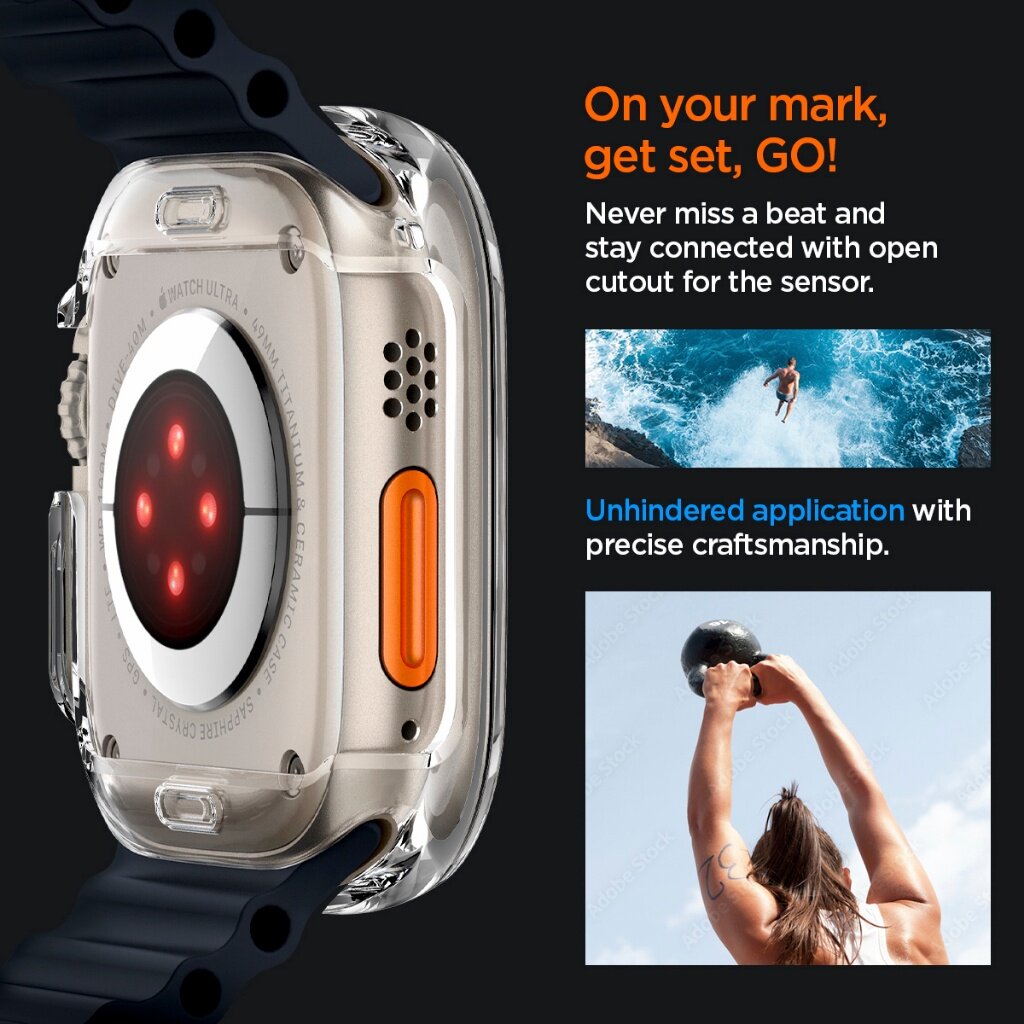 Spigen Apple Watch Series Ultra Case (49mm) Ultra Hybrid iPhone Case Cover