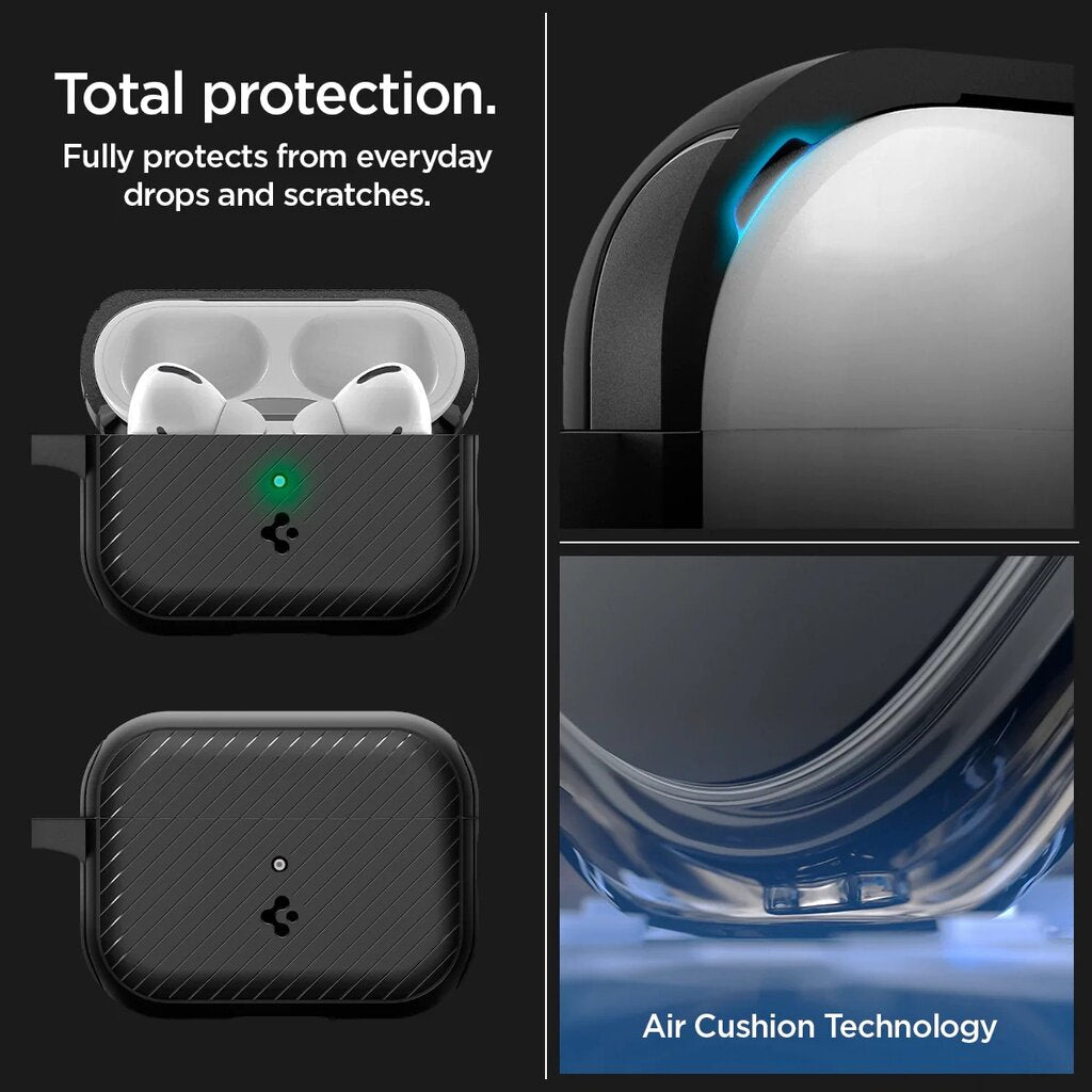Spigen Apple AirPods Pro 2 Case 2022 Mag Armor Sarung Serasi MagSafe dengan Magnet & Rantai Kunci