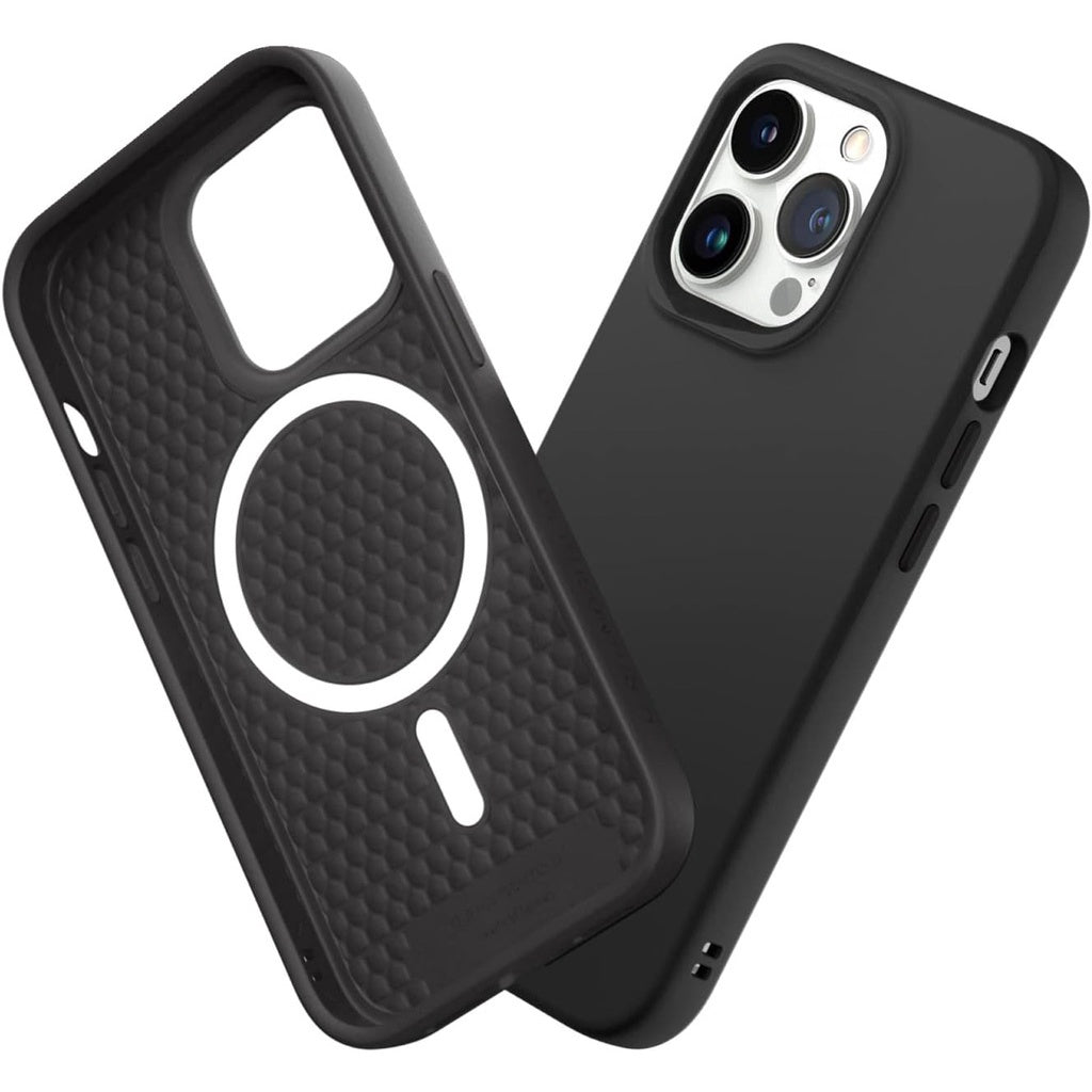 RhinoShield SolidSuit Classic Black Case iPhone 13 / 12 / Pro Max Slim Premium Matte Finish 3.5M / 11ft Drop Magsafe