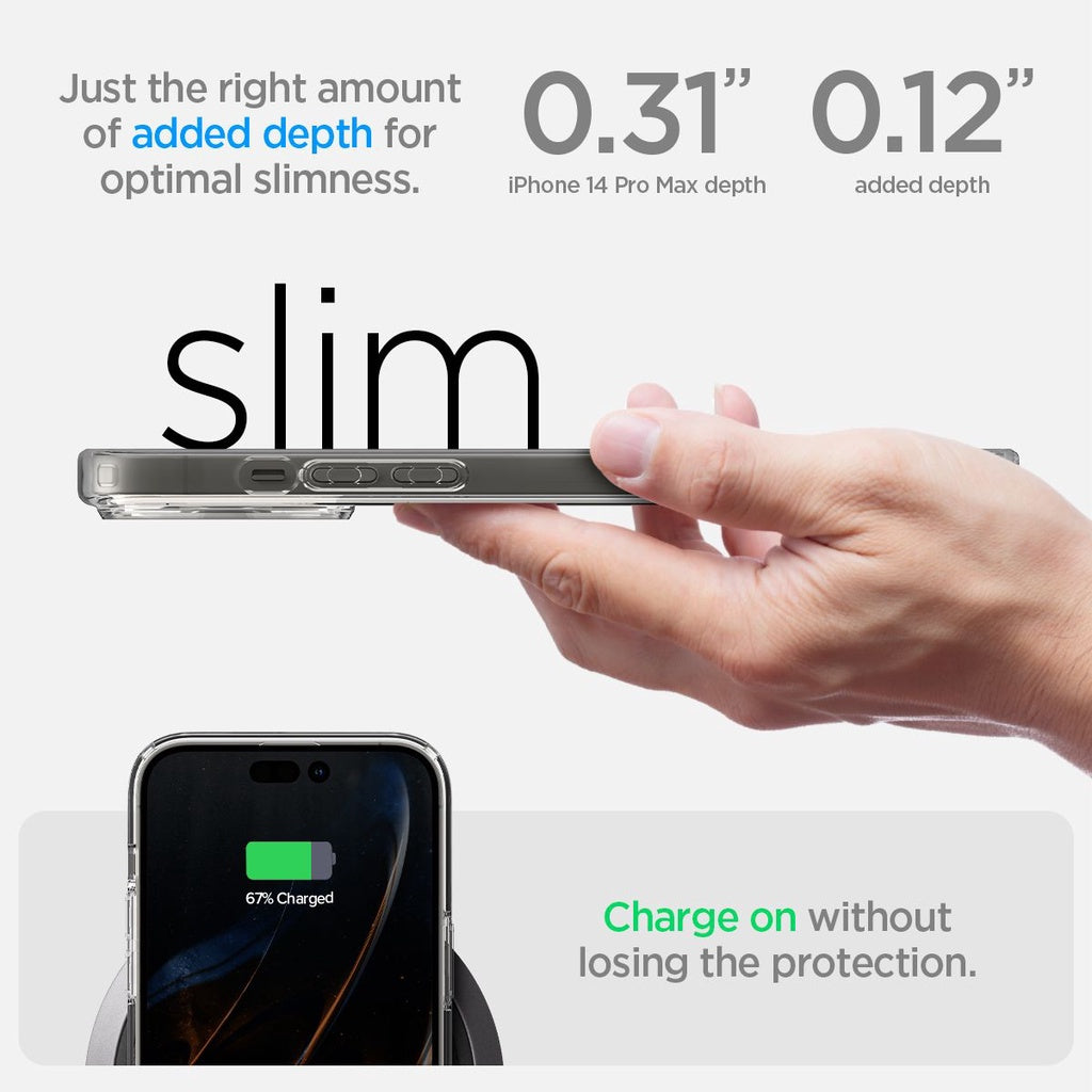 Spigen Ultra Hybrid S Crystal Clear iPhone 14 / 13 / Pro / Pro Max / Plus Case