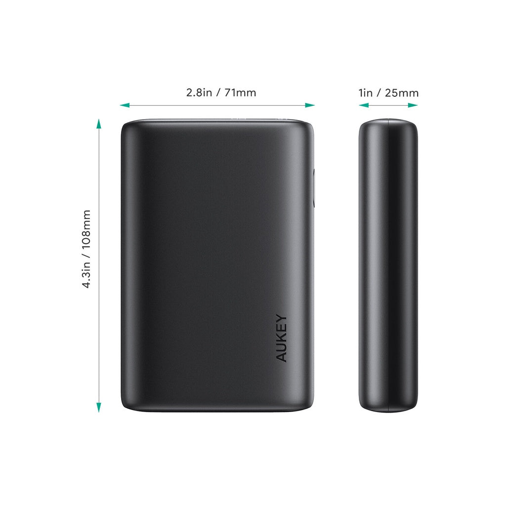 AUKEY PB-Y39 15000mAh 20W PD Power Bank Dengan Penghantaran Kuasa dan Caj Pantas 3.0