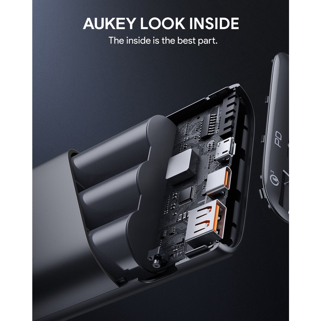 AUKEY PB-Y39 15000mAh 20W PD Power Bank Dengan Penghantaran Kuasa dan Caj Pantas 3.0