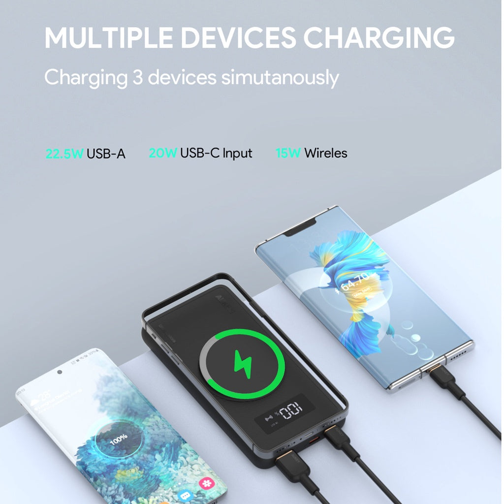 Aukey PB-WL01i Basic MagAir II 10000mAh 20W PD Magnetic Wireless Charging Power Bank