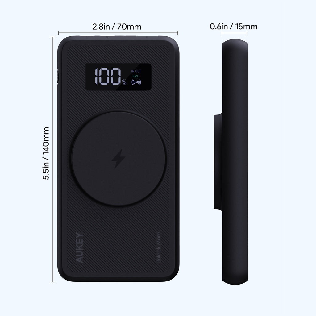 Aukey PB-WL01i Basic MagAir II 10000mAh 20W PD Magnetic Wireless Charging Power Bank