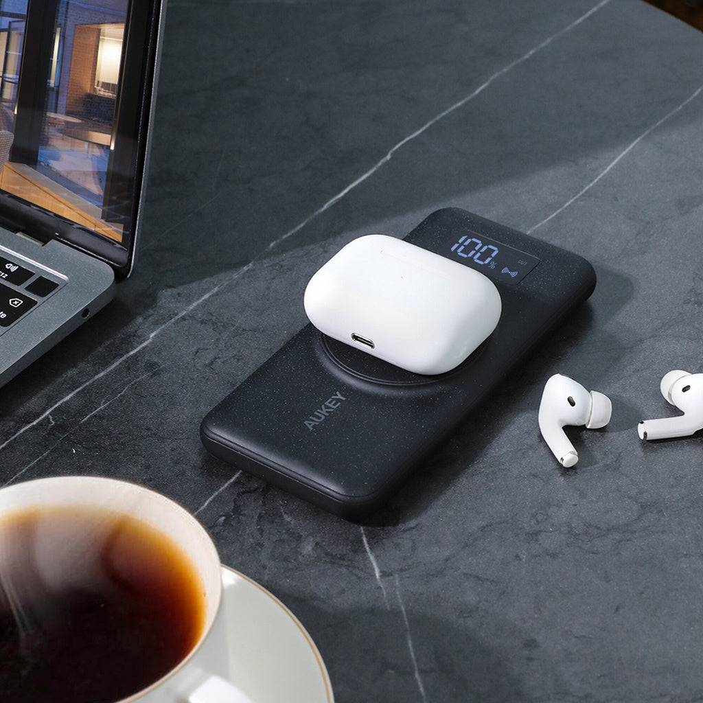 Aukey PB-WL02i MagAir 20W PD 10000mAh Bank Kuasa Pengecasan Wayarles Magnet