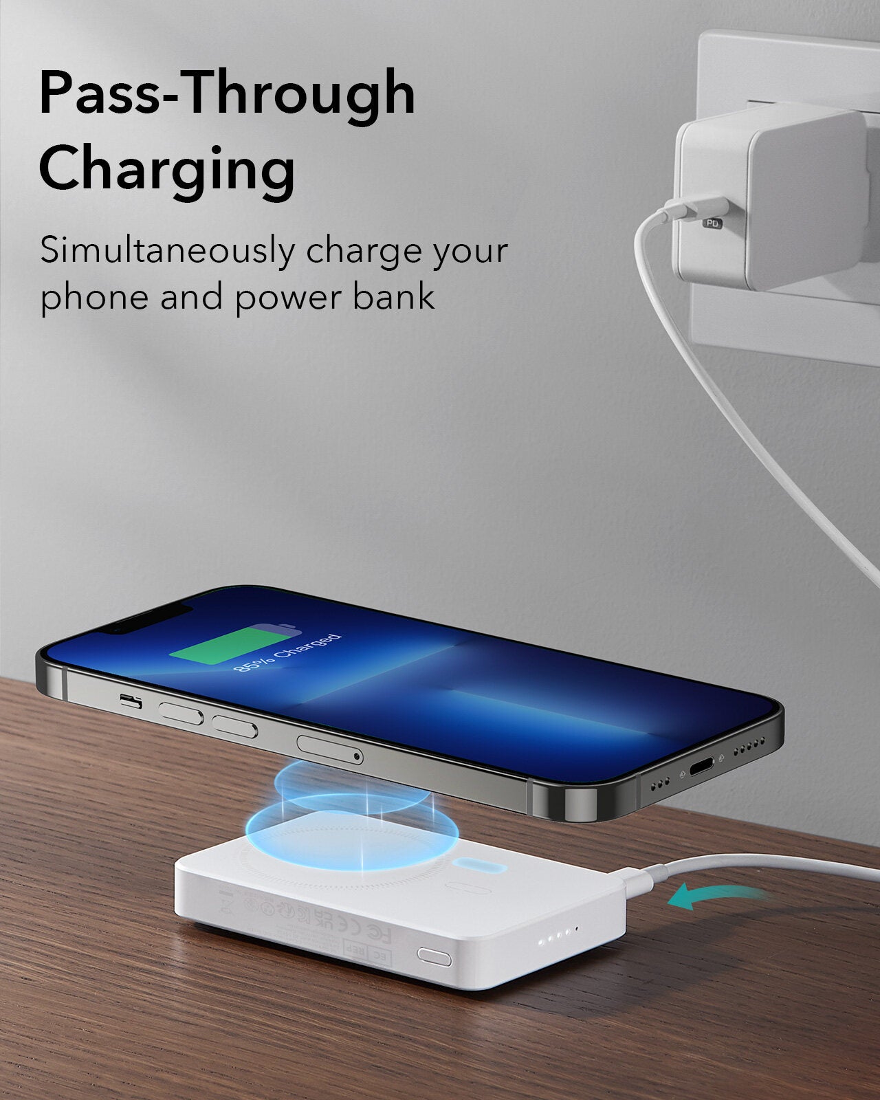 ESR HaloLock 20W PD 10000 mAh 10W Bank Kuasa Pengecasan Wayarles