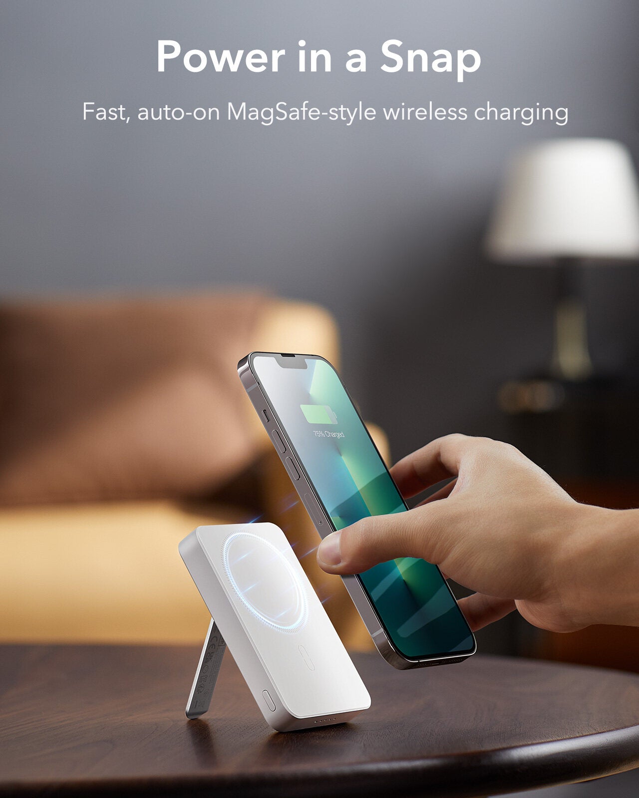 ESR HaloLock 5000 mAh Mini Kickstand Wireless Power Bank