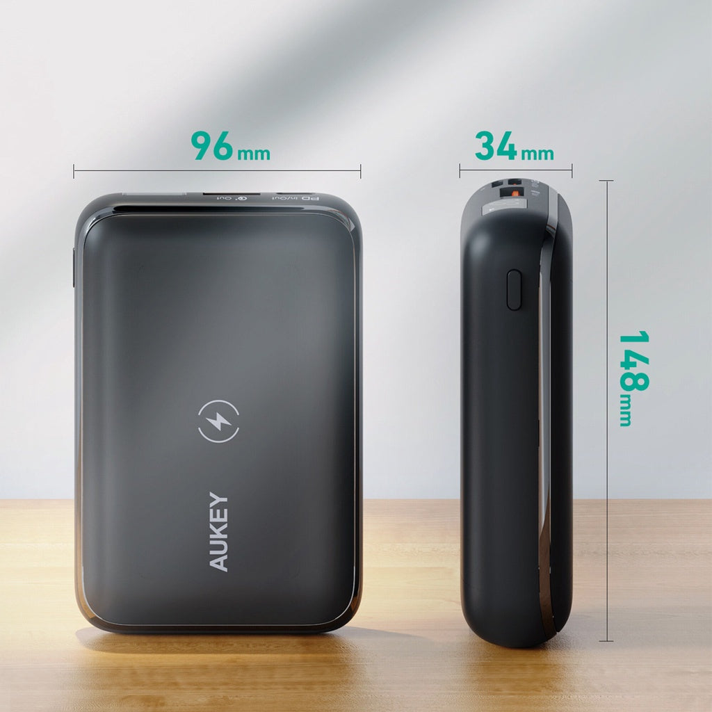 Aukey PB-WL01S 10000mAh Basix Pro Mini Wireless Charging Power Bank (20W Power Delivery)