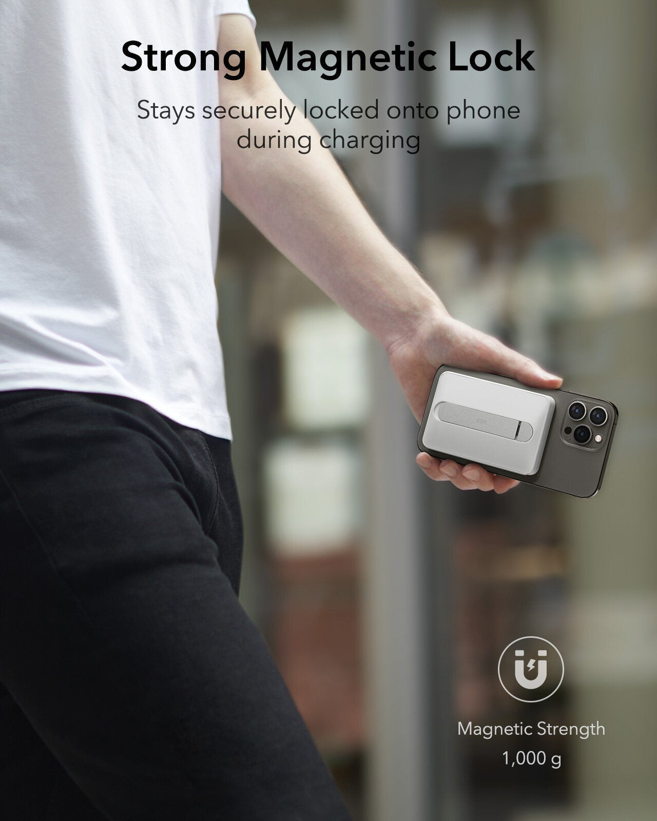 ESR HaloLock 5000 mAh Mini Kickstand Wireless Power Bank