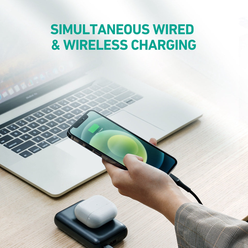 Aukey PB-WL01S 10000mAh Basix Pro Mini Wireless Charging Power Bank (20W Power Delivery)