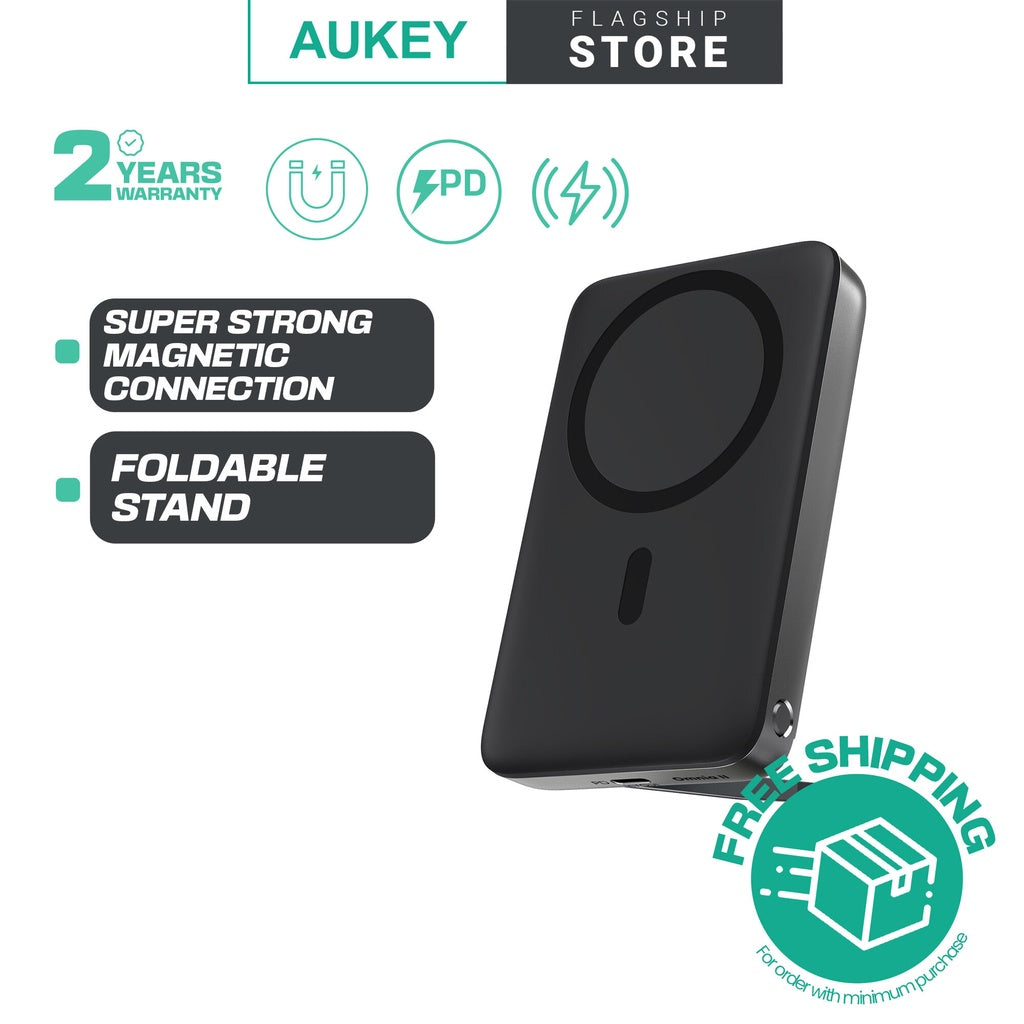 Aukey MagLynk 20W 30W 6.7K/10K mAh Magnetic Wireless Charging Power Bank