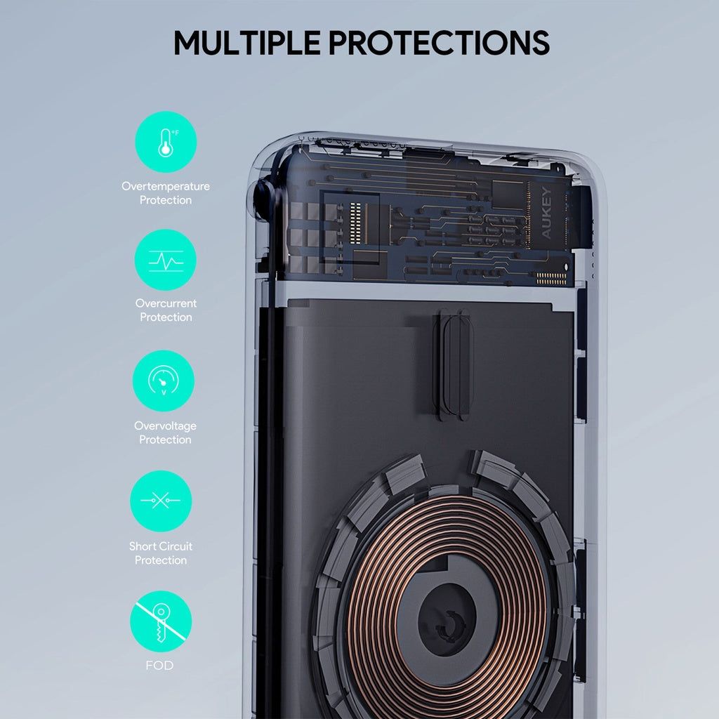 Aukey MagLynk 20W 30W 6.7K/10K mAh Magnetic Wireless Charging Power Bank