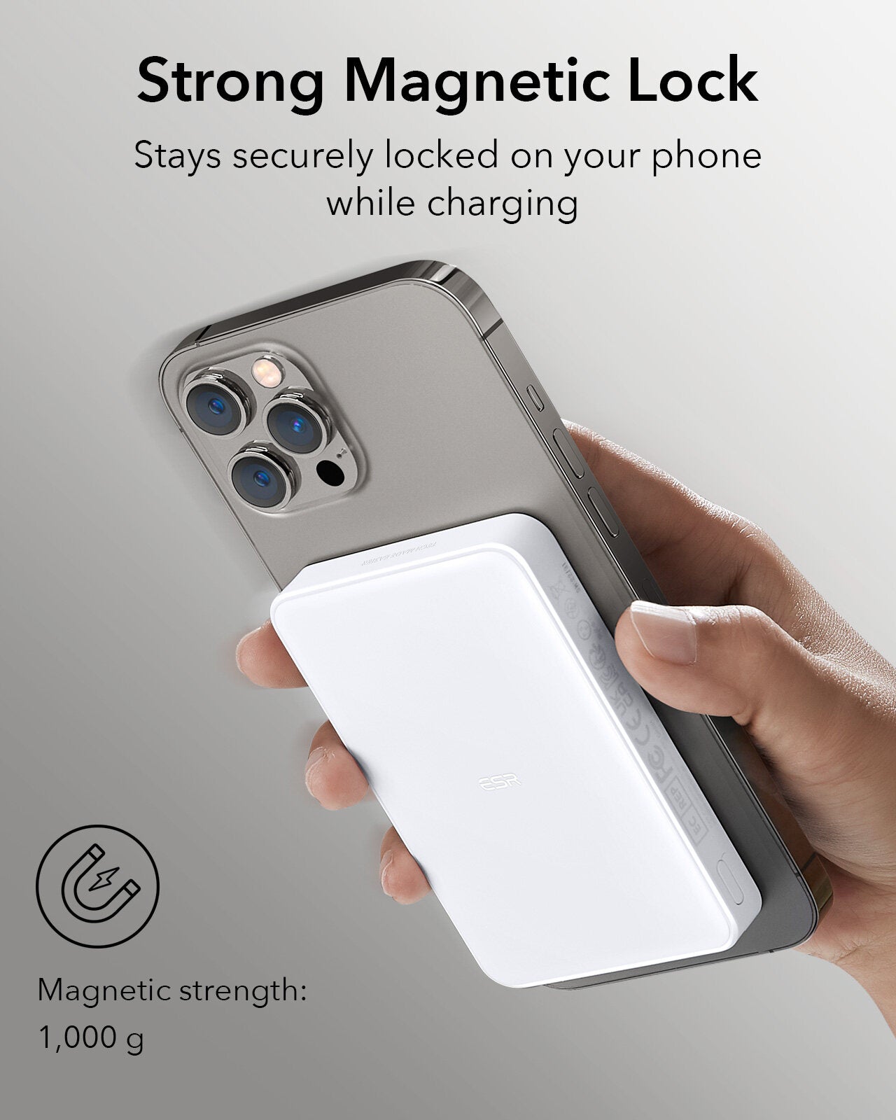 ESR HaloLock 5000mAh 7.5W Mini Wireless Charging Power Bank