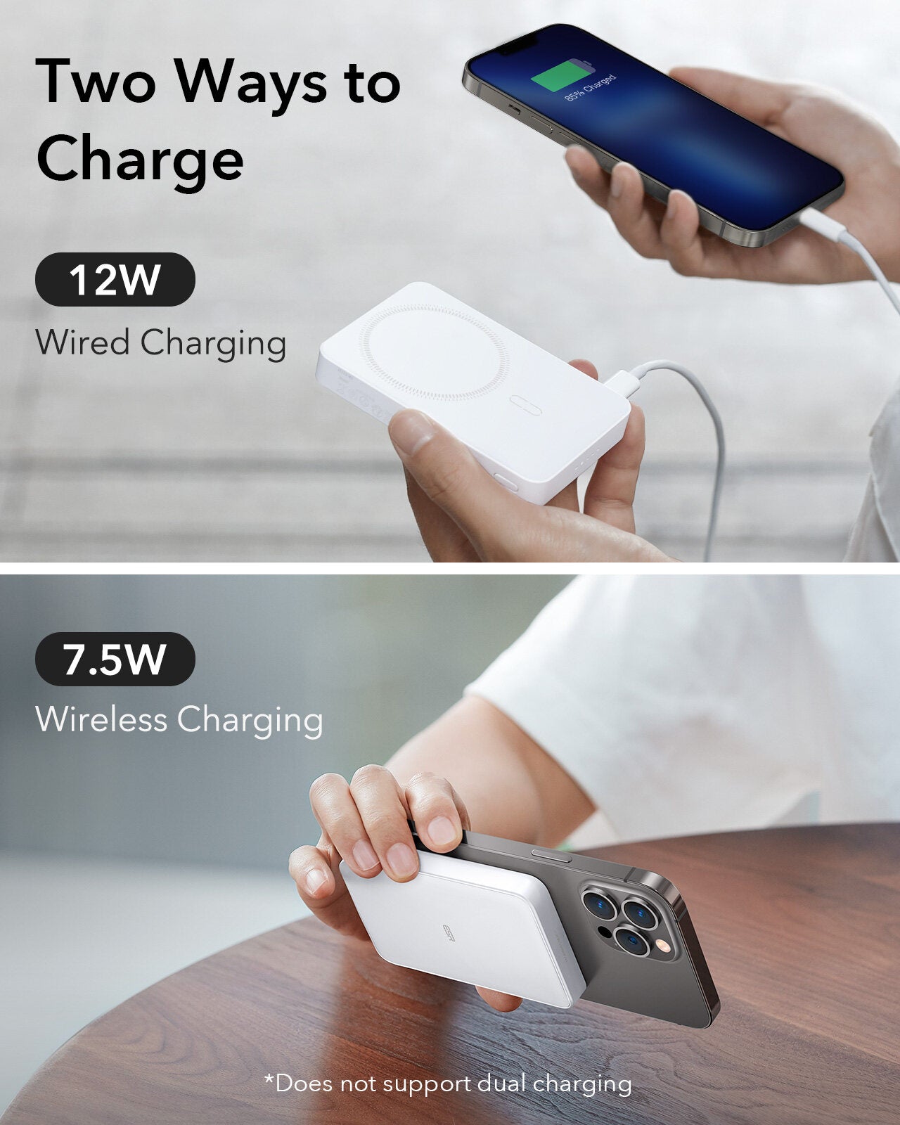 ESR HaloLock 5000mAh 7.5W Mini Wireless Charging Power Bank