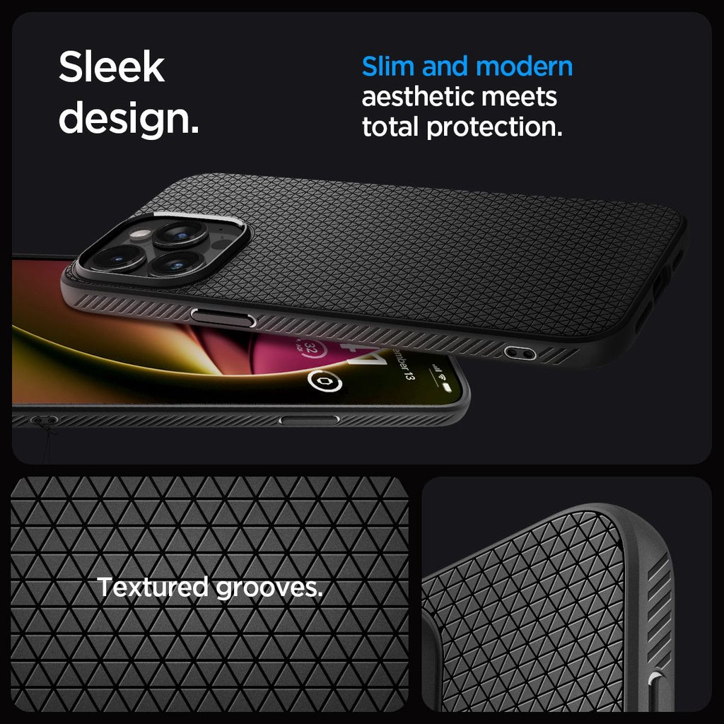 Spigen Liquid Air Matte Black for iPhone 15 / Pro / Pro Max Case