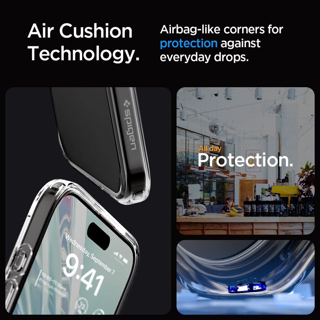 Spigen Ultra Hybrid / Crystal Hybrid untuk iPhone 15 Pro / Pro max Case
