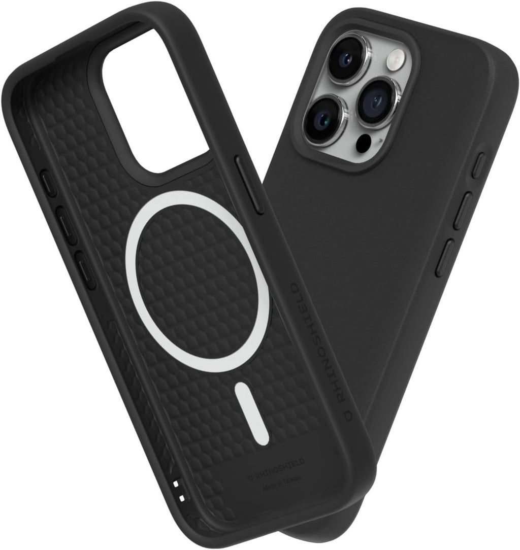 RhinoShield SolidSuit Case iPhone 15 Pro / Pro Max Shock Absorbent Slim 3.5M 11ft Drop Protection Classic Black Magsafe