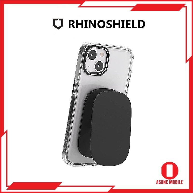 RhinoShield GRIPMAX Cermin Grip dan Stand untuk iPhone dan Casing Aksesori Telefon Pintar Hitam