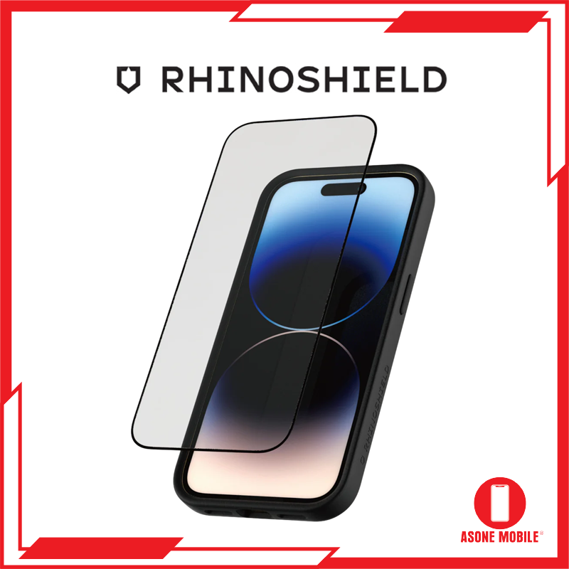 Pelindung Skrin kesan 3D RhinoShield / Pelindung Skrin Tahan Gores Kaca Terbaja 9H serasi untuk iPhone 15 / Pro / Pro Max / Plus