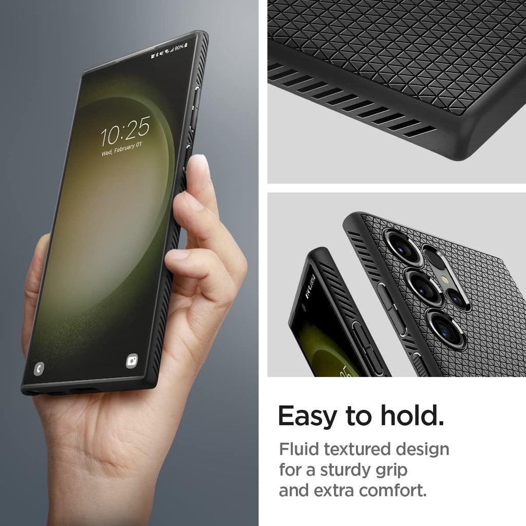 Spigen Liquid Air Direka untuk Galaxy S23 / Plus / Ultra Case (2023) - Matte Black