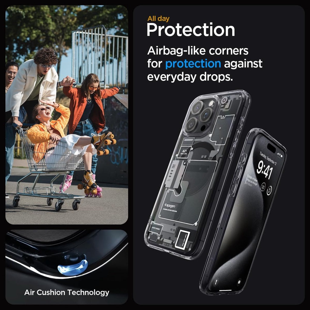 Spigen Magnetic Ultra Hybrid MagFit Zero One iPhone 15 Pro / Pro Max Case Anti-Yellowing Military-Grade Protection