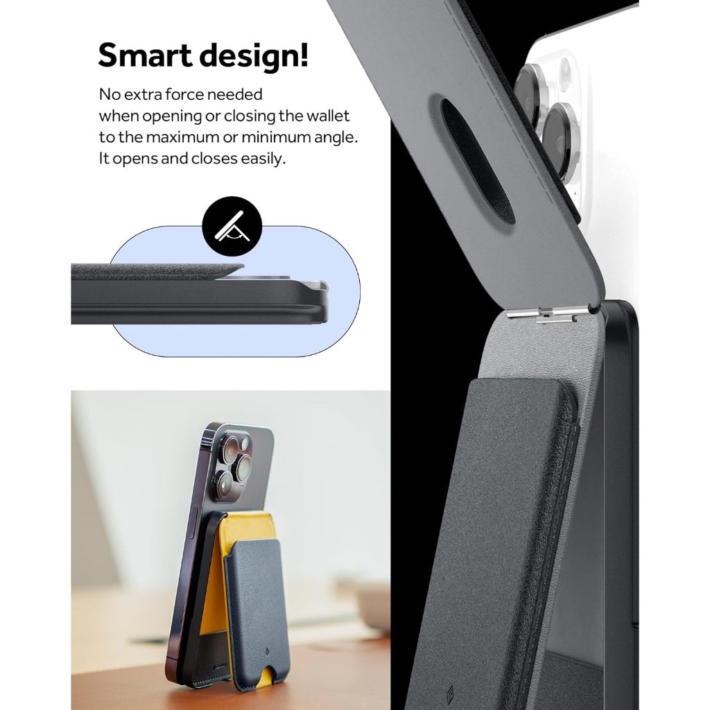 Spigen Caseology Nano Pop Magnetic Wallet Stand Pemegang Kad Magnetik Untuk iP15 / iP 14 / iP13 / iP 12 S