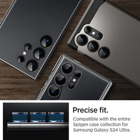 Spigen Galaxy S24 Ultra / Plus Camera Lens Protector [2 Pack] EZ Fit Optik Pro Tempered Glass Samsung Lens Protector