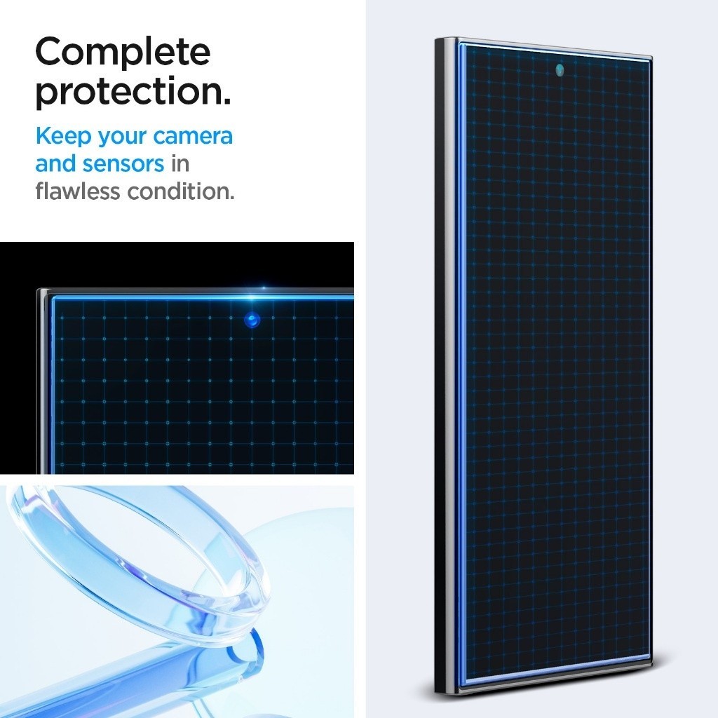 Spigen Galaxy S24 / Plus / Pelindung Skrin Ultra Glas.tR EZ Fit Kaca Terbaja 9H Kekerasan
