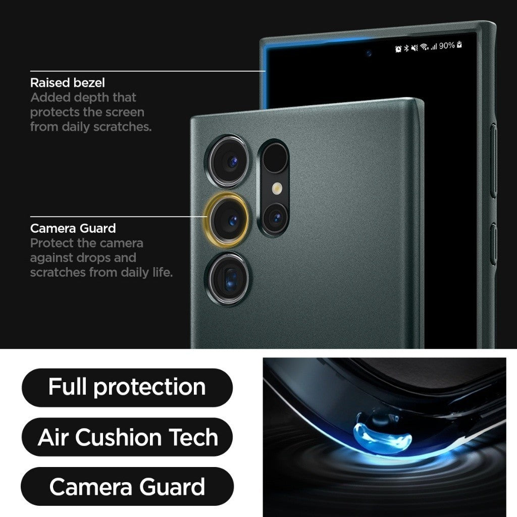 Spigen Galaxy S24 Ultra Case 6.8" Thin Fit Samsung Casing Upgraded Protection Slim Coverage Samsung Cover