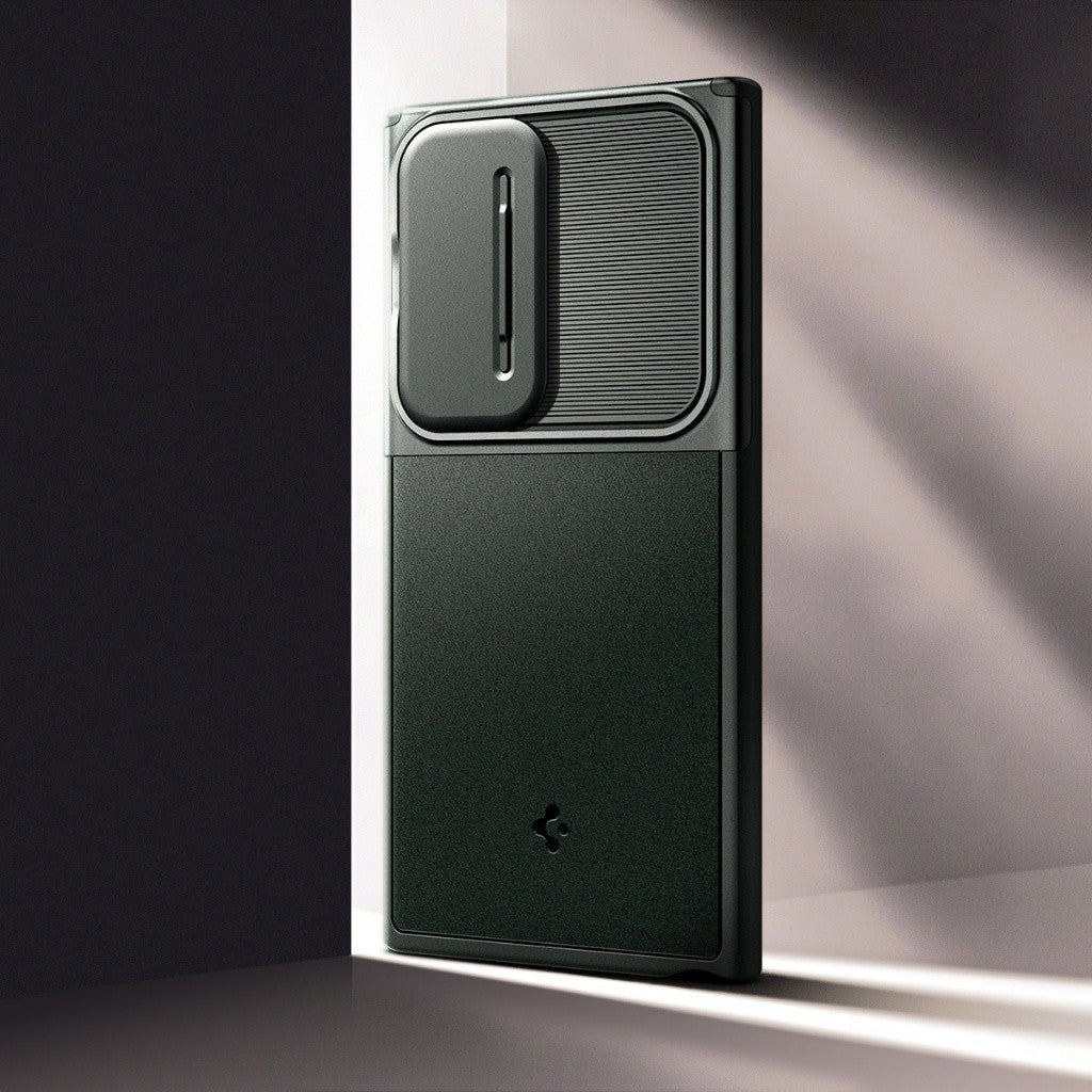 Spigen Galaxy S24 Ultra Case 6.8" Optik Armor with Camera Slide Cover Drop Protection Samsung Casing Cover