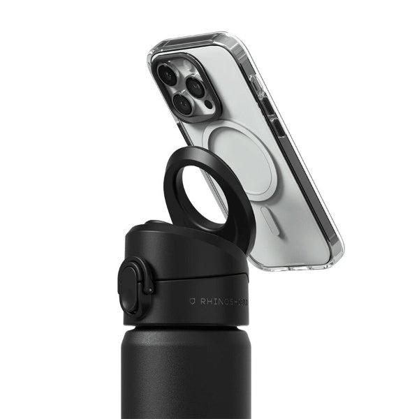 Botol RhinoShield AquaStand dengan Cengkaman Telefon Serasi MagSafe (Keluli Tahan Karat)