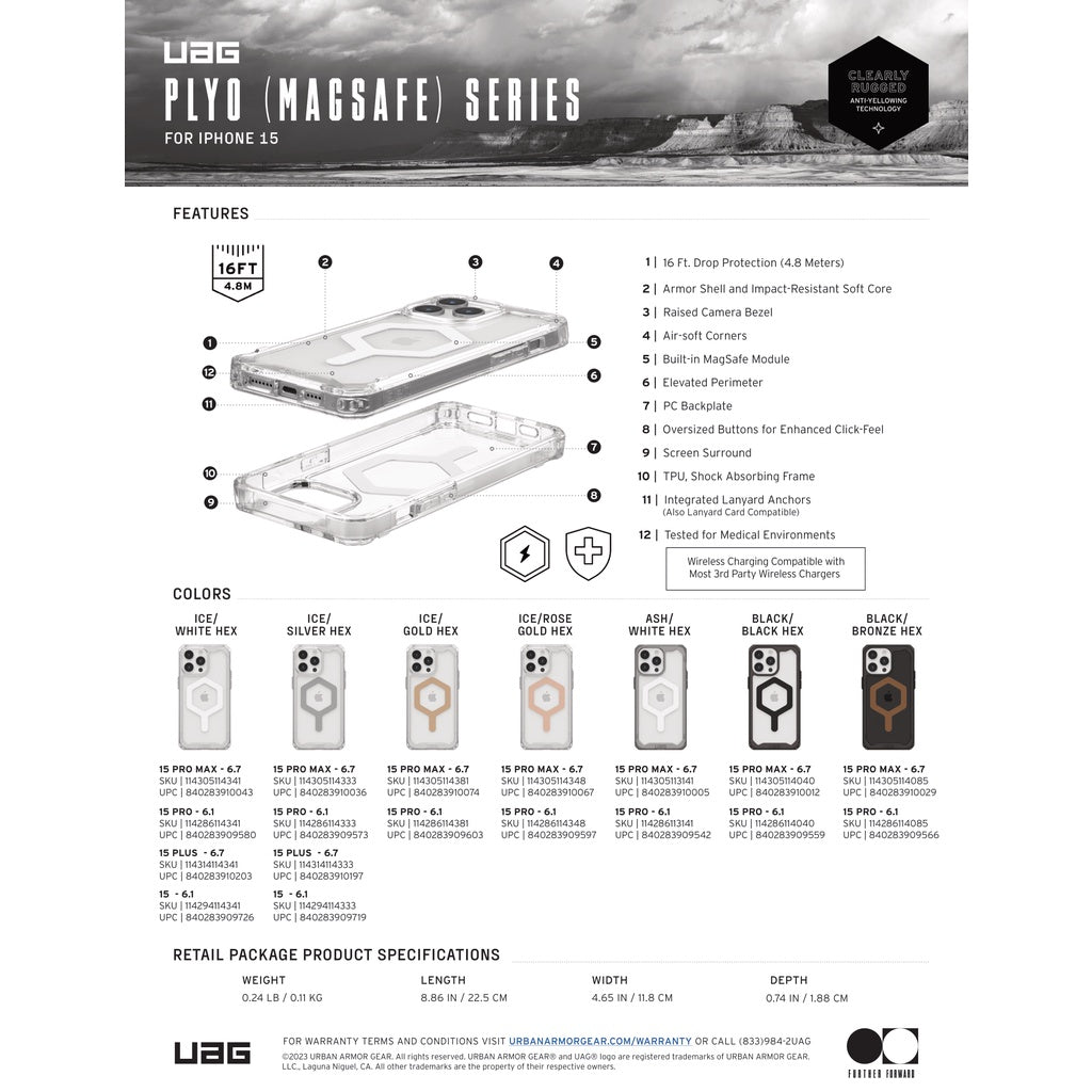 UAG Plyo MagSafe case for iPhone 15 Series