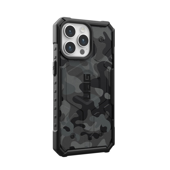 Sarung UAG Pathfinder SE MgSf untuk iPhone 15 Pro Max - Midnight Camo